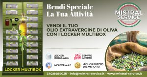 Distributore Automatico olio extravergine d'oliva Locker Multibox olio extravergine d'oliva