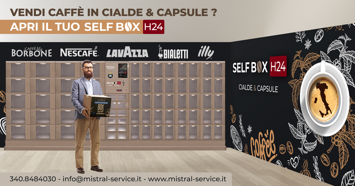 Distributori Automatici Locker Multibox Self Box H24 Cartoni Capsule e Cialde in Box